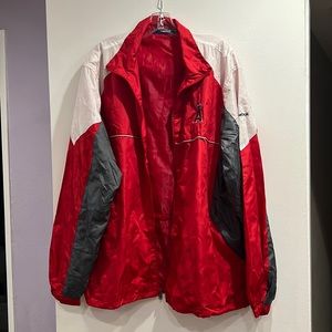 Reebok jacket with zipper. Inside zipper pocket. Side pocket with zipper.